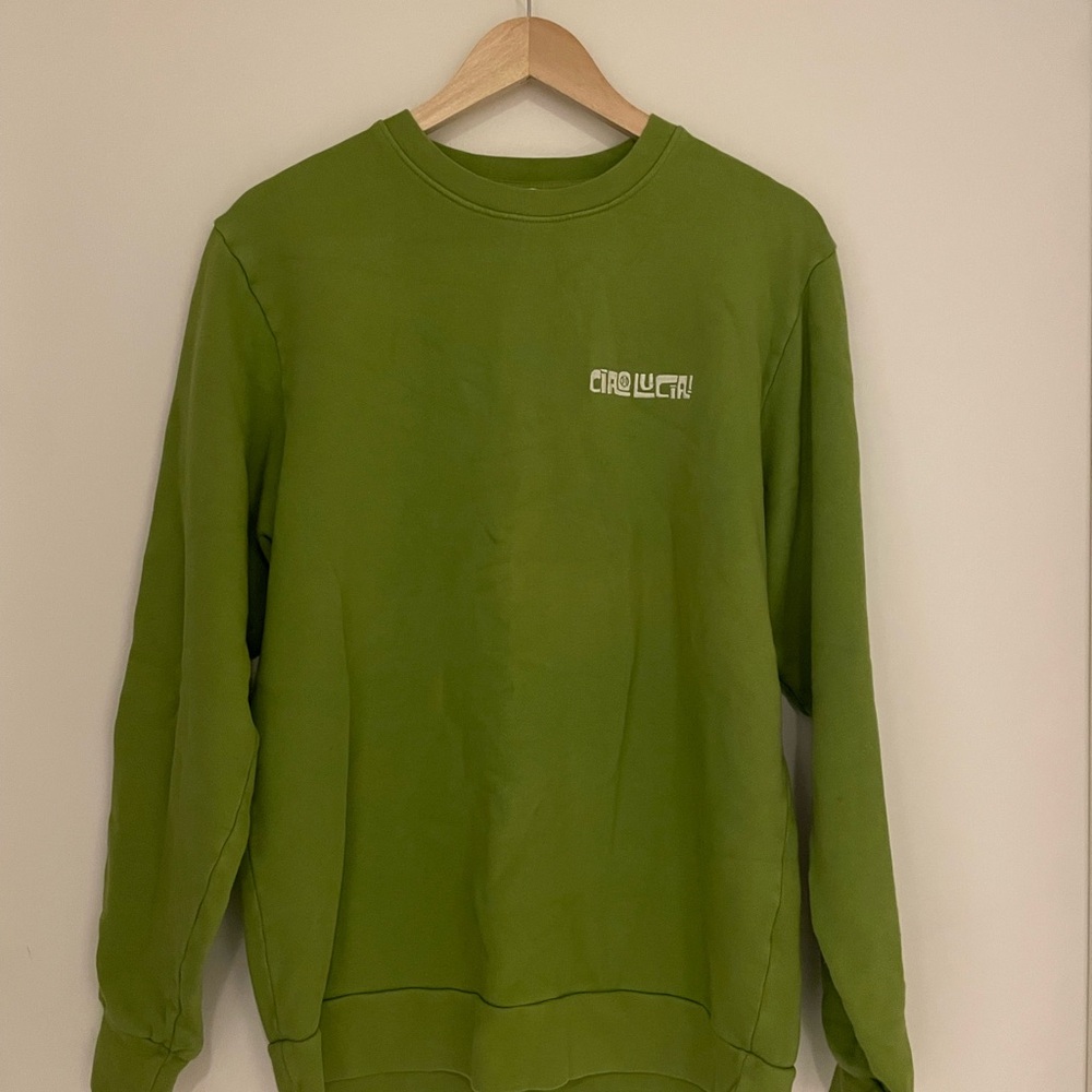 Ciao Lucia Green Crew Neck Sweater